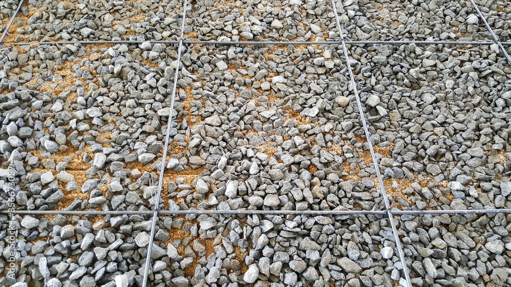crushed stone sand reinforced steel bar, pour cement crushed stone sand reinforced steel bar, pour cement