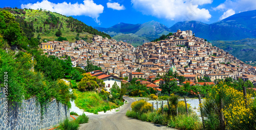 Italy travel. One of the most beautiful medieval villages (borgo) of Calabria - Morano Calabro