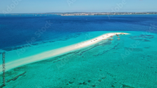 Nakupenda sand bank Zanzibar with drone