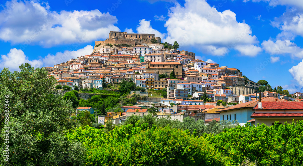 Scenic medieval villages (borgo) of Calabria. Rocca Imperiale in Cosenza province, Italy