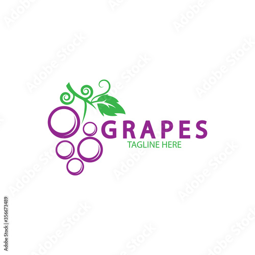 Grapes vector icon illustration design