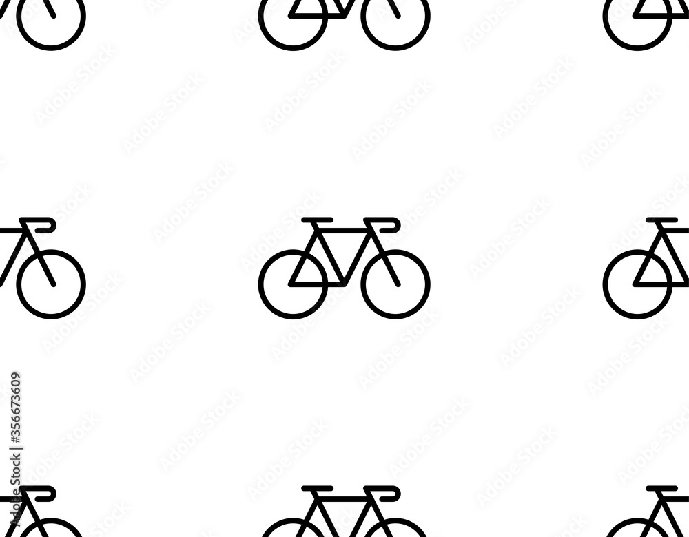 Bicycle seamless pattern. Vector repeat of bicycle seamless for any web design Bicycle seamless pattern. Vector repeat of bicycle seamless for any web design