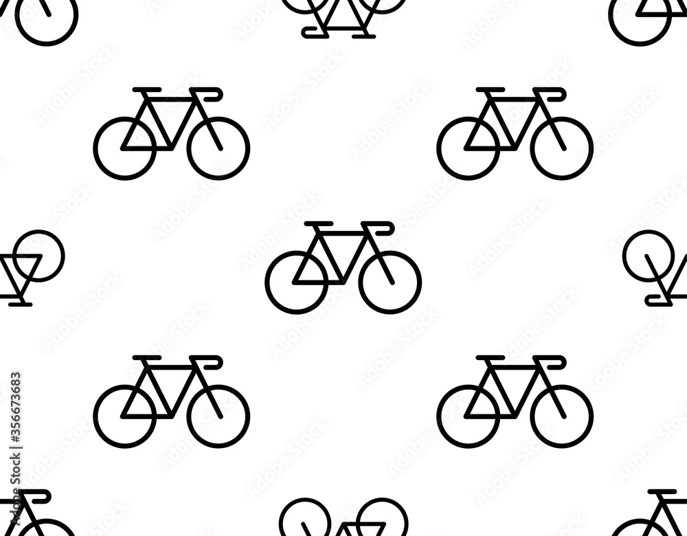 Bicycle seamless pattern. Vector repeat of bicycle seamless for any web design Bicycle seamless pattern. Vector repeat of bicycle seamless for any web design