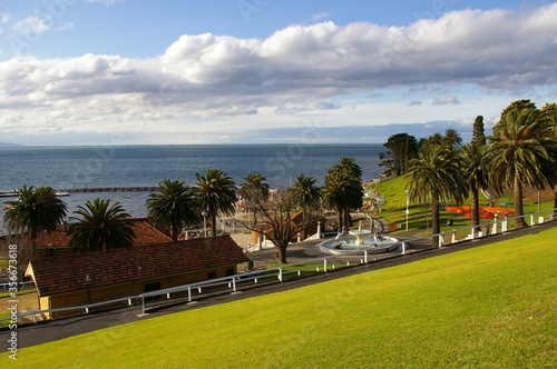 The Eastern Beach Reserve at Geelong, Victoria, Australia.