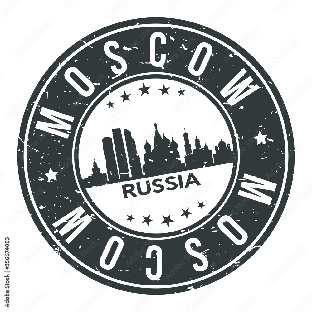 Moscow Russia Stamp Logo Icon Symbol Design Skyline City Moscow Russia Stamp Logo Icon Symbol Design Skyline City
