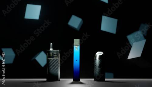 Electric cigarette pod ro e cig on dark moden 
Modern background