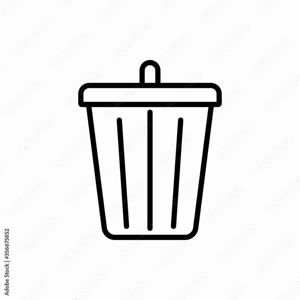 Outline bin icon.Bin vector illustration. Symbol for web and mobile Outline bin icon.Bin vector illustration. Symbol for web and mobile