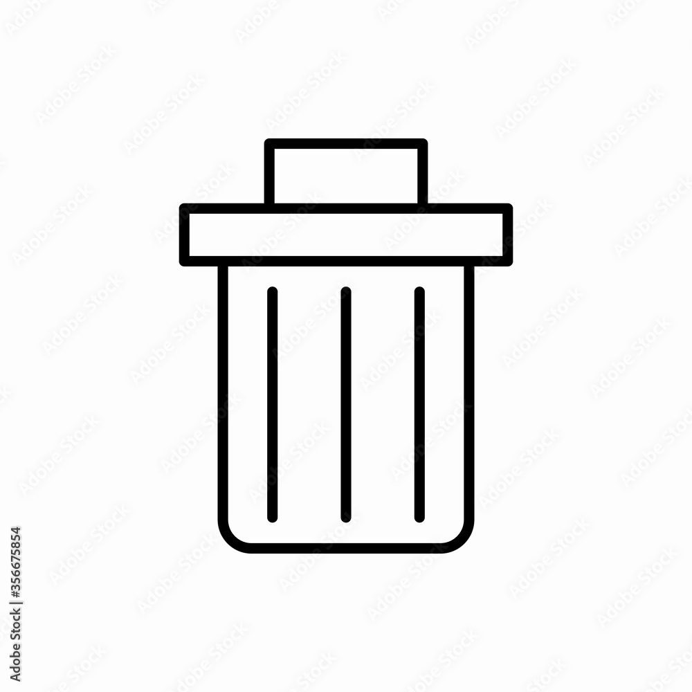 Outline bin icon.Bin vector illustration. Symbol for web and mobile Outline bin icon.Bin vector illustration. Symbol for web and mobile