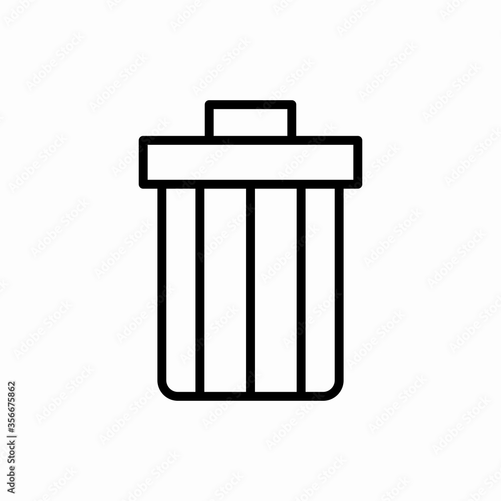 Outline bin icon.Bin vector illustration. Symbol for web and mobile Outline bin icon.Bin vector illustration. Symbol for web and mobile