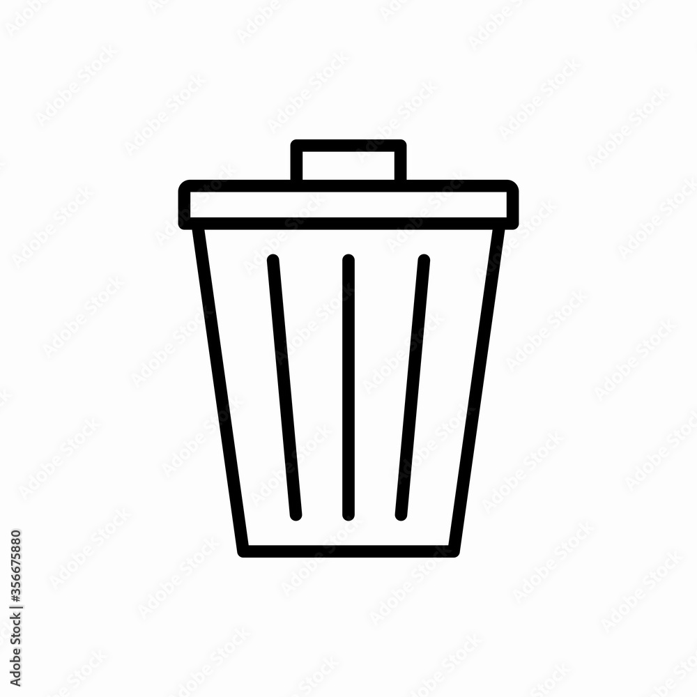 Outline bin icon.Bin vector illustration. Symbol for web and mobile Outline bin icon.Bin vector illustration. Symbol for web and mobile