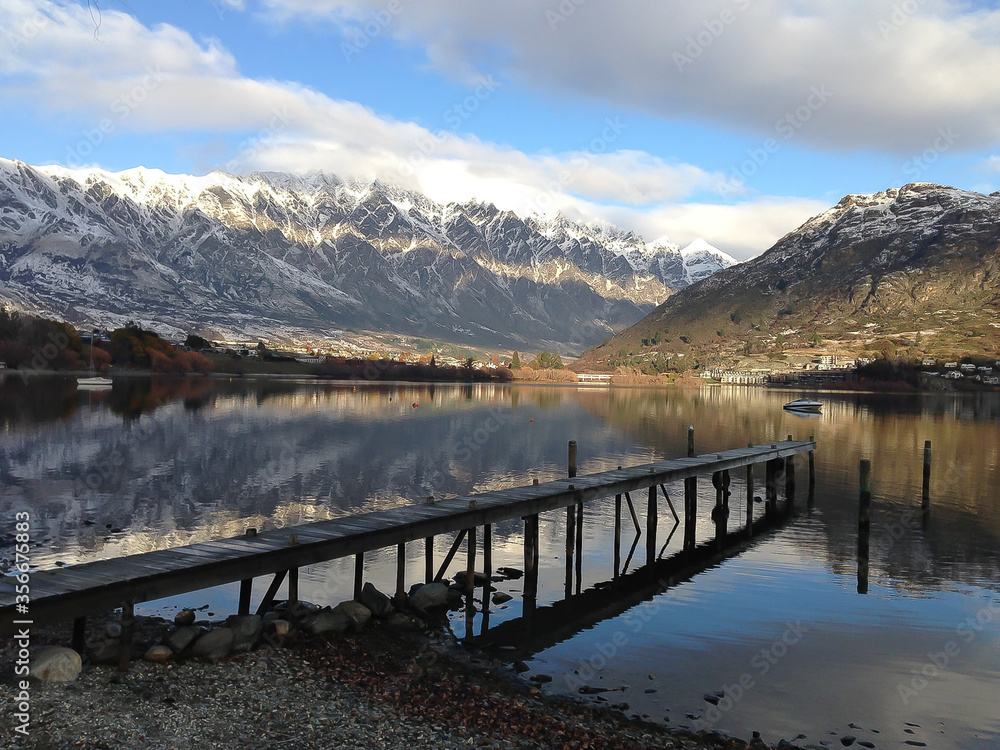 Wanaka Queenstown lake with pure clear water New Zealand Wanaka Queenstown lake with pure clear water New Zealand