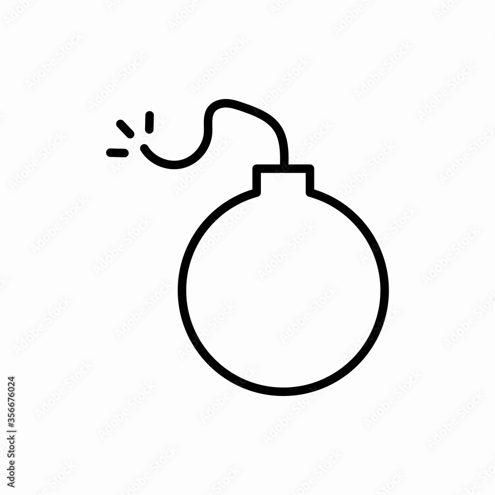 Outline bomb icon.Bomb vector illustration. Symbol for web and mobile Outline bomb icon.Bomb vector illustration. Symbol for web and mobile