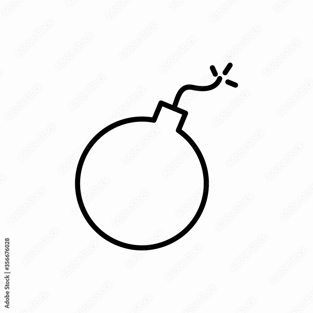Outline bomb icon.Bomb vector illustration. Symbol for web and mobile Outline bomb icon.Bomb vector illustration. Symbol for web and mobile