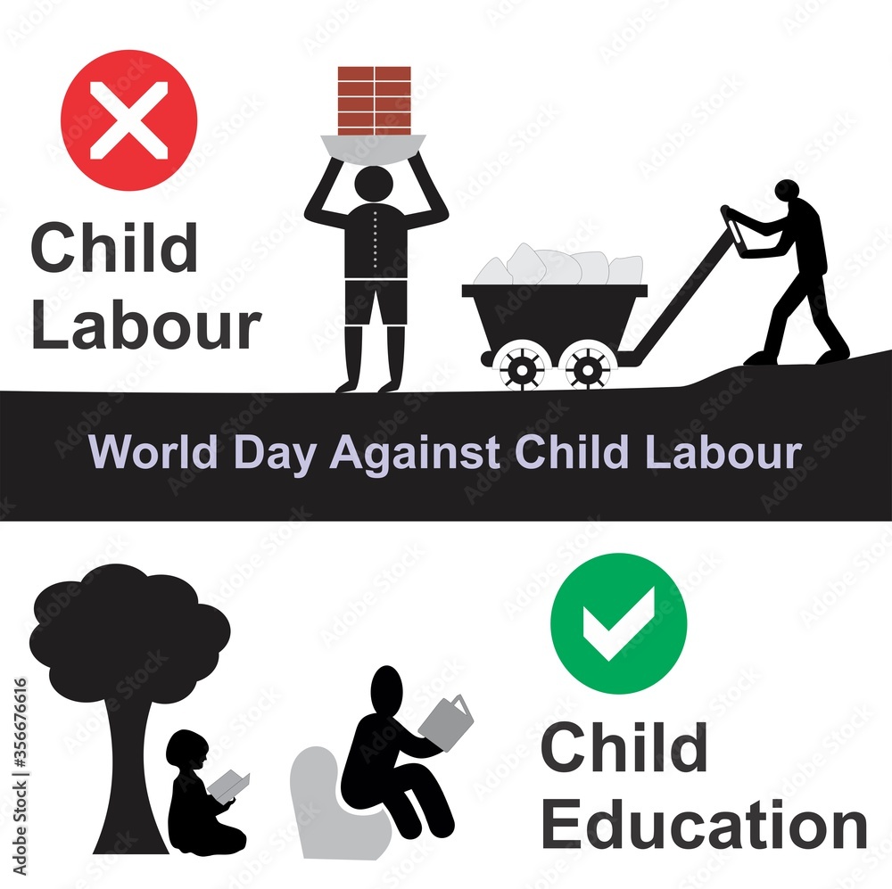 World Day Against Child Labour Stock Vector | Adobe Stock