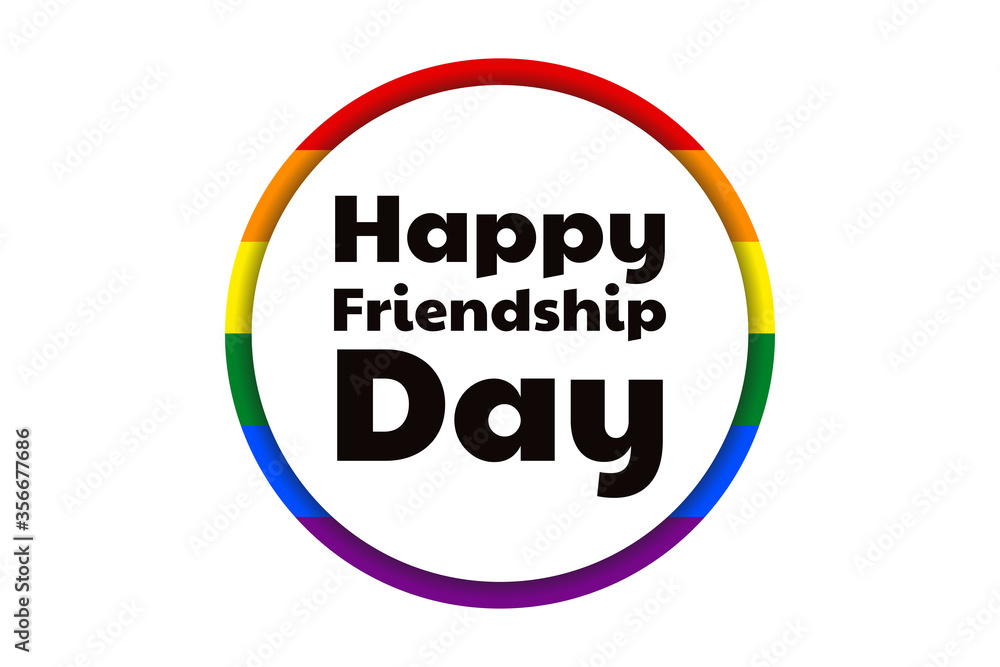 Happy International Friendship Day Holiday concept. Template for background, banner, card, poster with text inscription. Vector EPS10 illustration. Happy International Friendship Day Holiday concept. Template for background, banner, card, poster with text inscription. Vector EPS10 illustration.