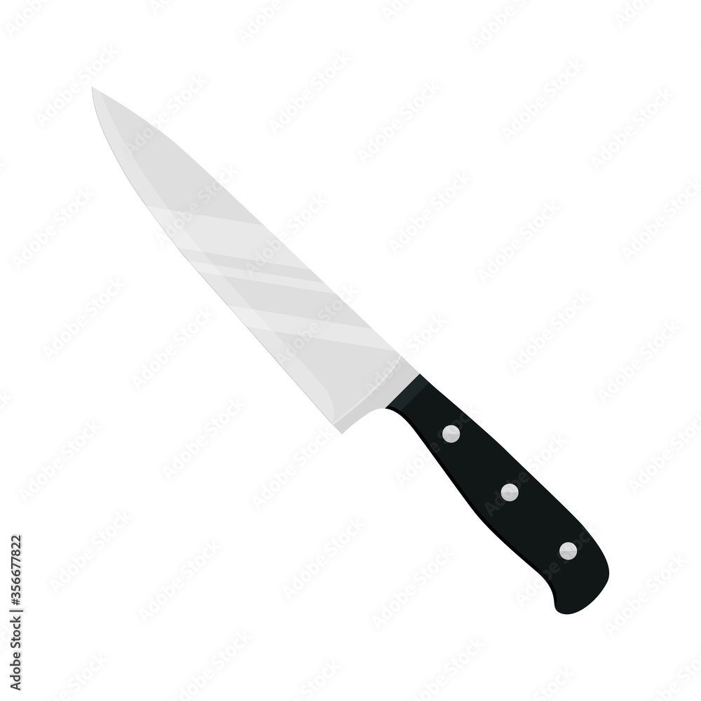 Kitchen knife isolated on white background. Vector Kitchen knife isolated on white background. Vector