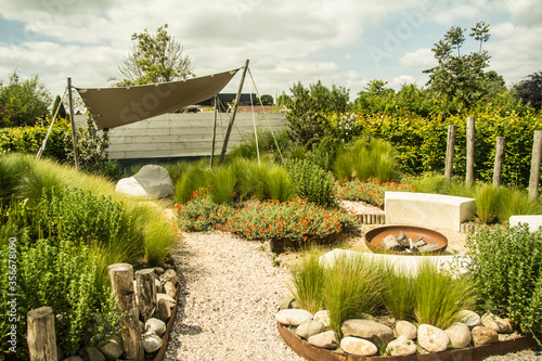 lounge area in the garden