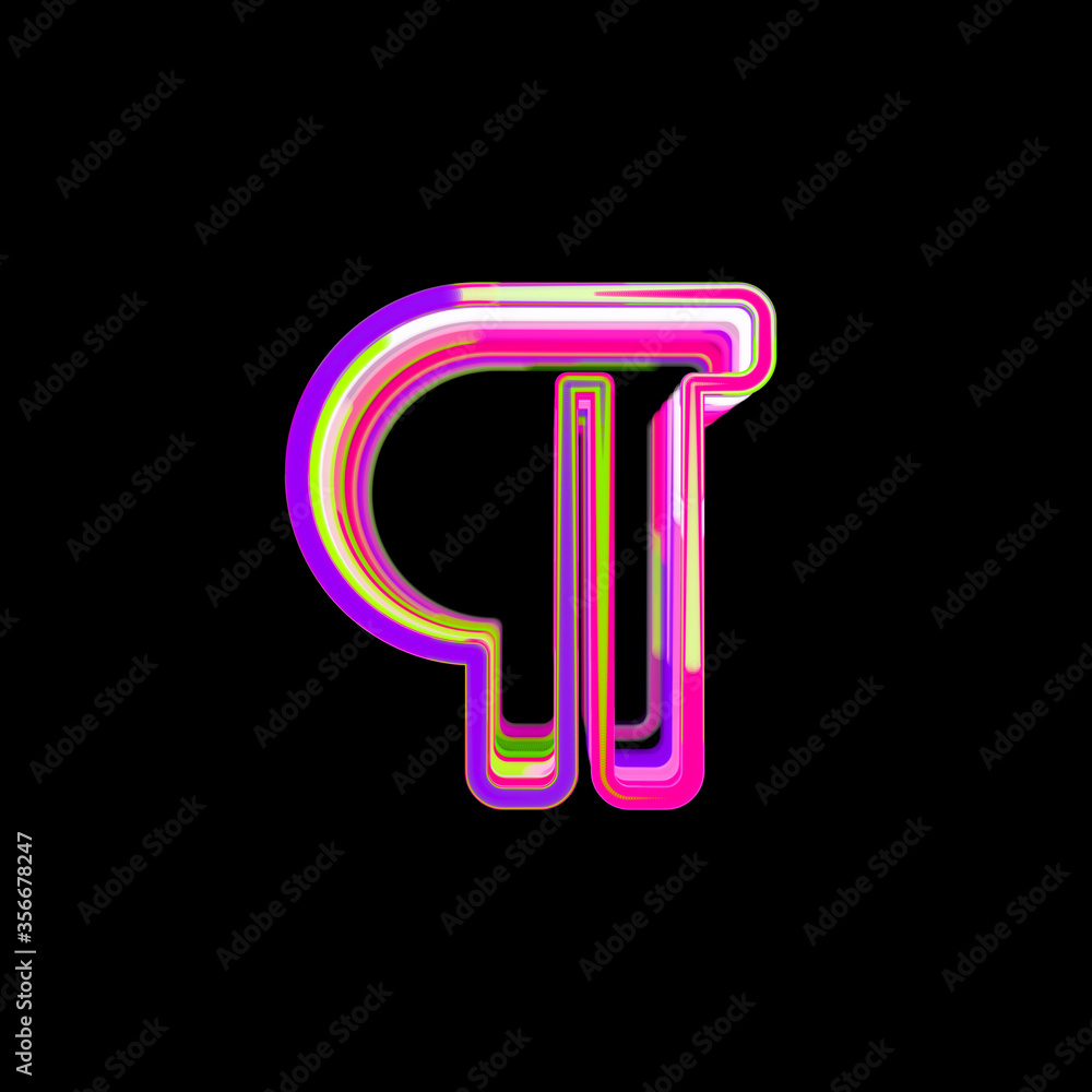 Symbol paragraph from multi-colored circles and stripes. UFO Green, Purple, Pink Symbol paragraph from multi-colored circles and stripes. UFO Green, Purple, Pink