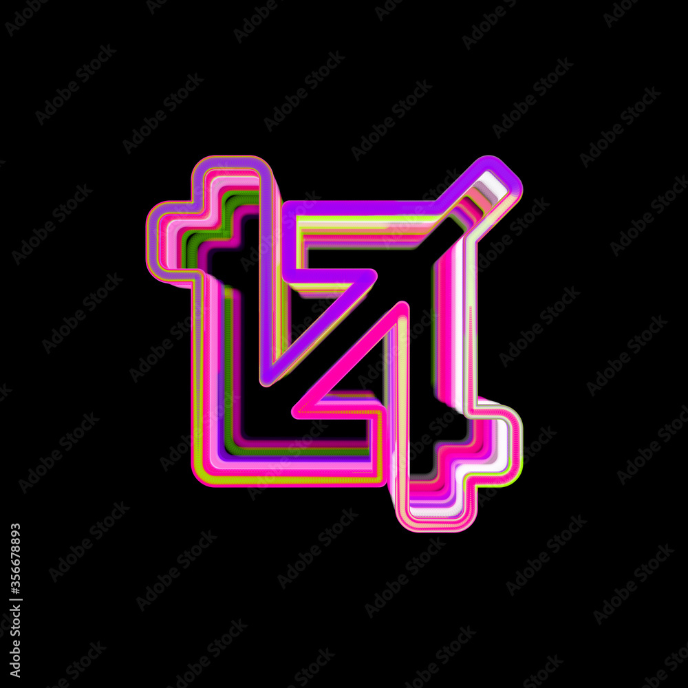 Symbol crop from multi-colored circles and stripes. UFO Green, Purple, Pink Symbol crop from multi-colored circles and stripes. UFO Green, Purple, Pink