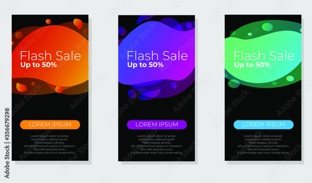 Modern fluid abstract banner. Flash sale flyer template. Fluid colorful background element. Modern fluid abstract banner. Flash sale flyer template. Fluid colorful background element.