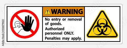 Warning Quarantine Holding Area Sign Isolated On White Background,Vector Illustration EPS.10