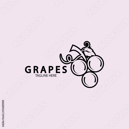 Grapes vector icon illustration design