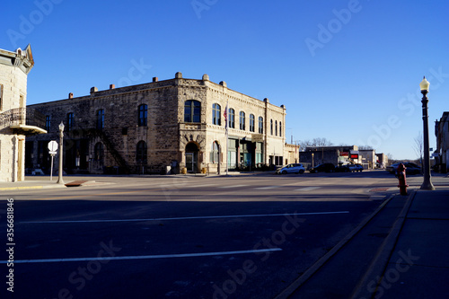 Vászonkép Stone building in Alma, Kansas