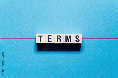 Terms word concept on cubes