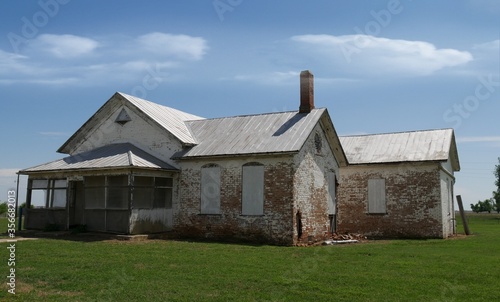 One of the historical buildings at the Fort Reno, a military post in El Reno, Oklahoma established in 1874 to protect the Arapaho and Cheyenne tribes.