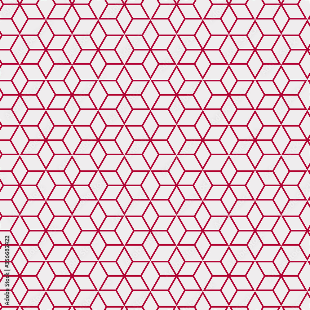 Fototapeta premium Geomatric Simple black and Red hexagonal or honeycomb pattern, seamless background 04 copy