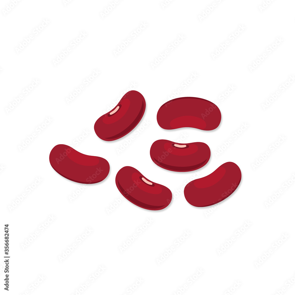 Kidney beans flat icon Kidney beans flat icon