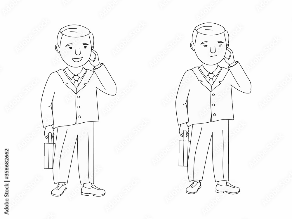 Sketch of a businessman - illustration Sketch of a businessman - illustration