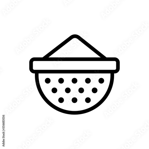 sieve sifting equipment icon vector. sieve sifting equipment sign. isolated contour symbol illustration