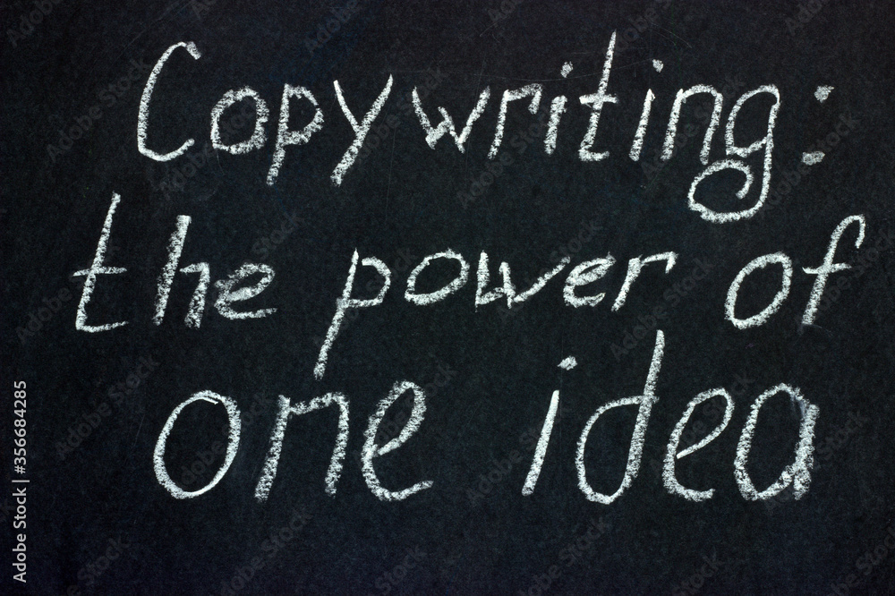 One idea should dominate the text. One of the rules of copywriting