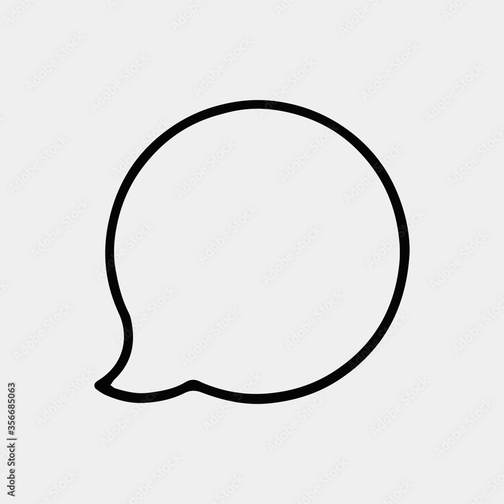 Speech balloon single vector icon illusion Speech balloon single vector icon illusion