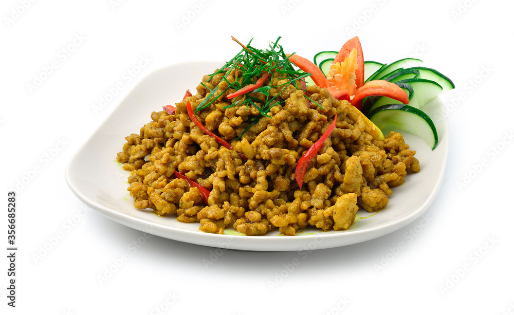 Pork with Yellow Curry Paste Stir Fried dries Hot and Spicy Pork with Yellow Curry Paste Stir Fried dries Hot and Spicy