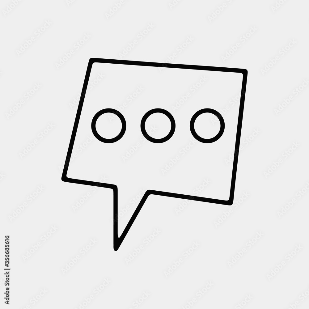 Speech balloon single vector icon illusion Speech balloon single vector icon illusion
