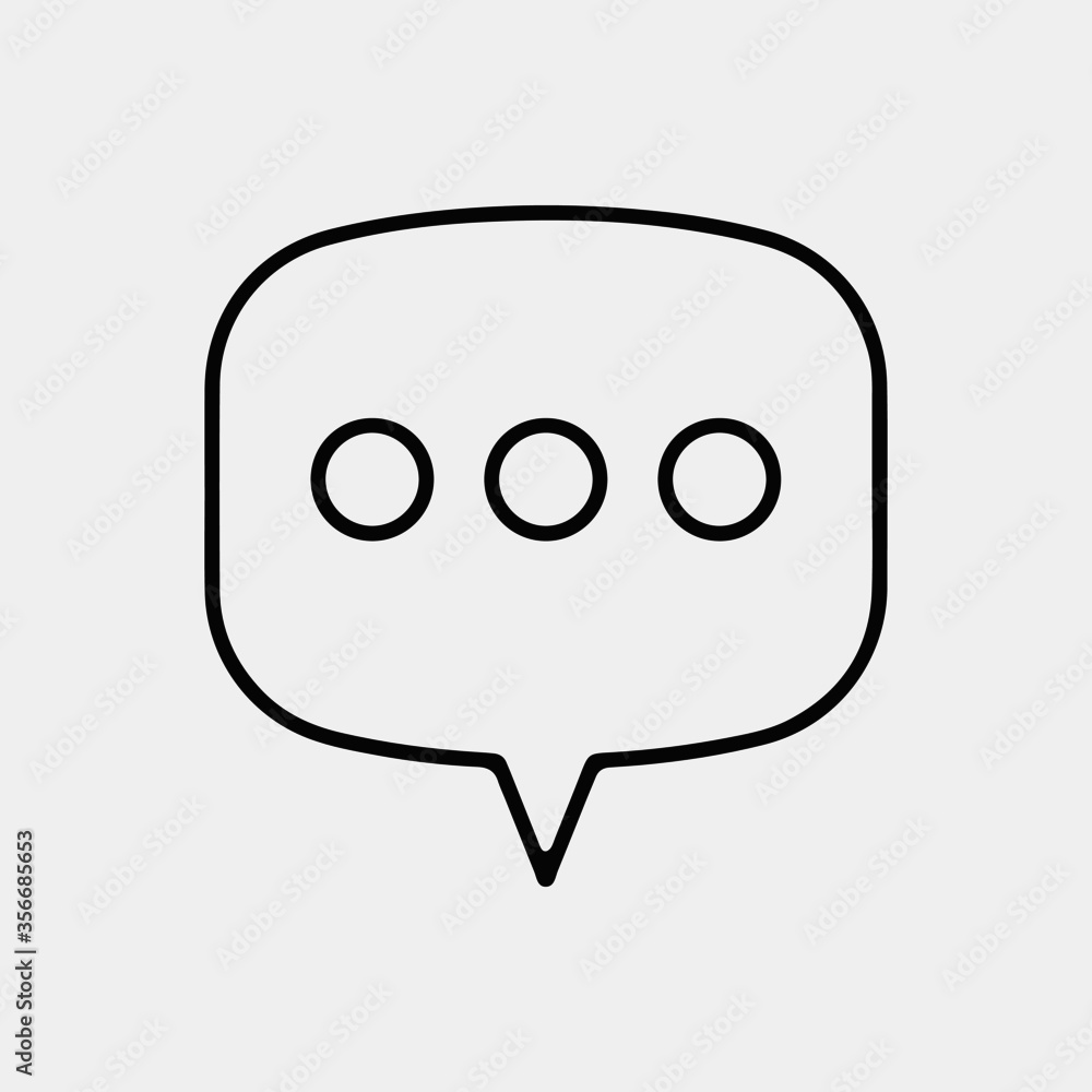 Speech balloon single vector icon illusion Speech balloon single vector icon illusion