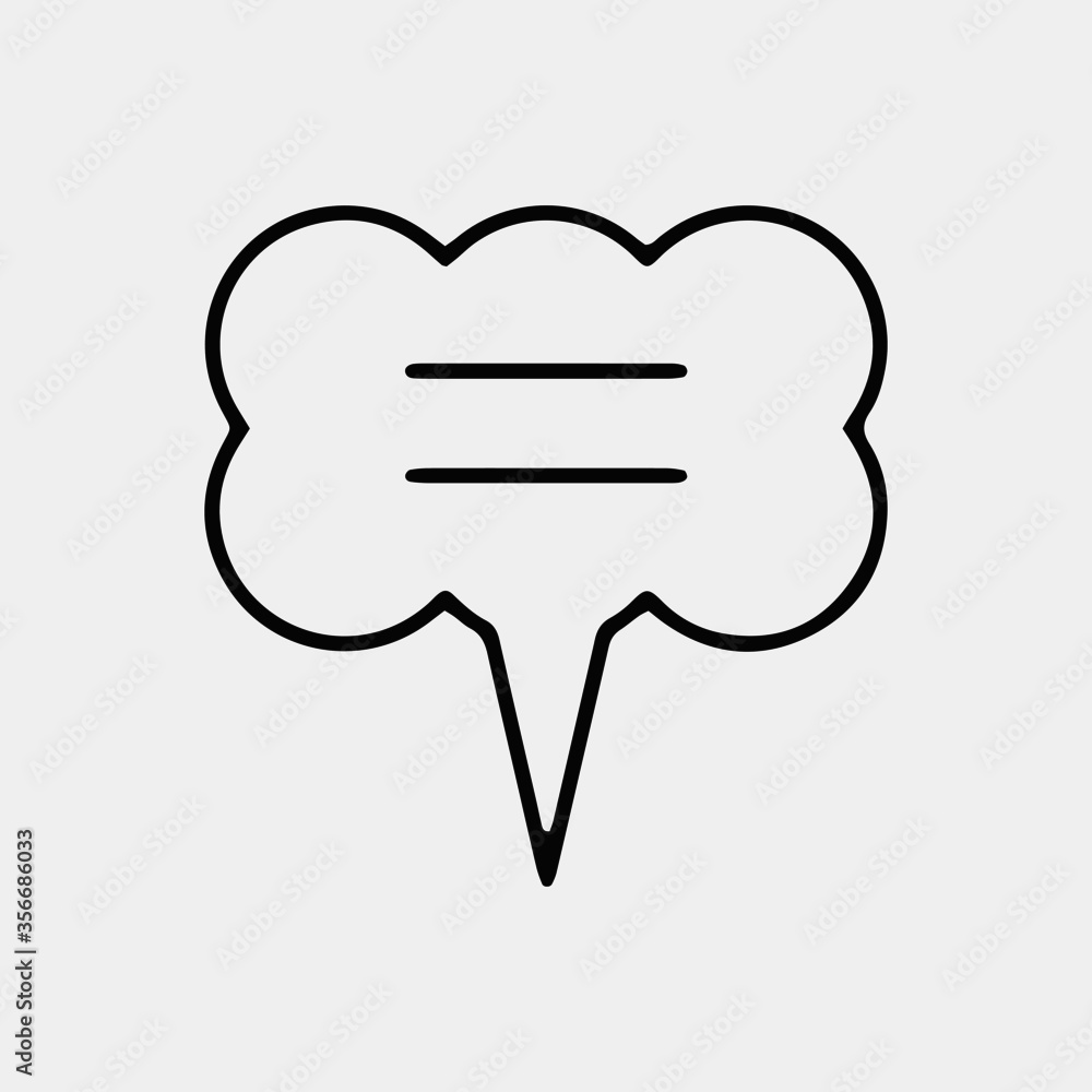 Speech balloon single vector icon illusion Speech balloon single vector icon illusion