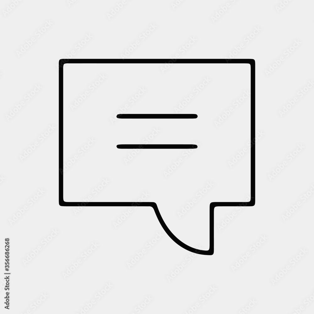 Speech balloon single vector icon illusion Speech balloon single vector icon illusion