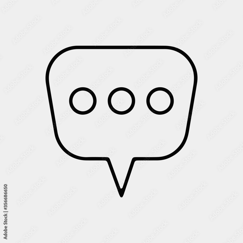 Speech balloon single vector icon illusion Speech balloon single vector icon illusion