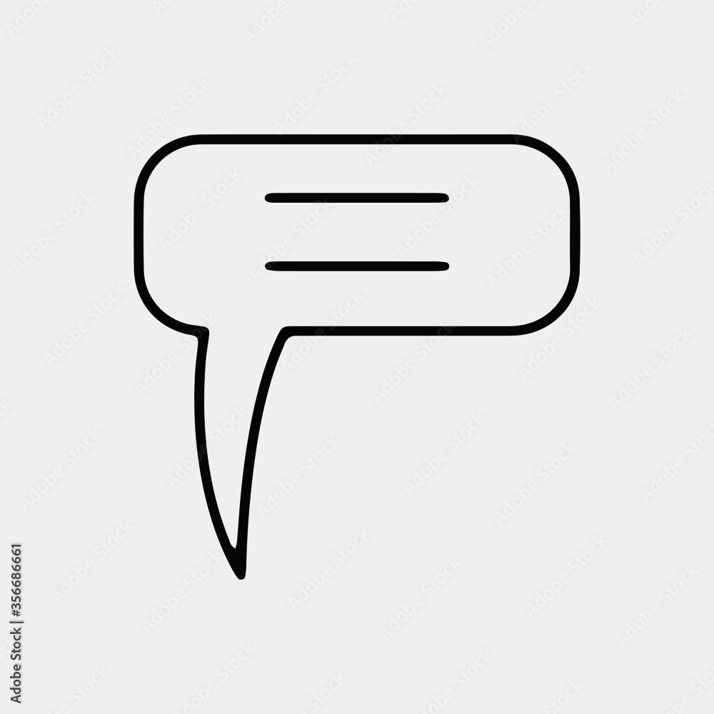 Speech balloon single vector icon illusion Speech balloon single vector icon illusion