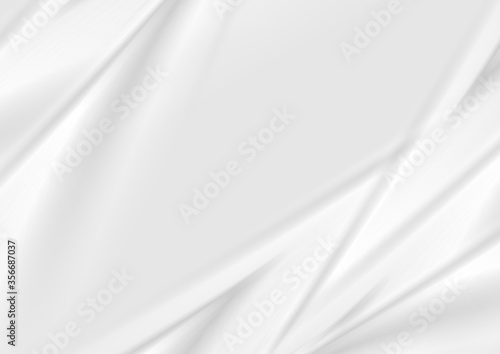 Grey and white smooth gradient stripes abstract background. Vector blurred design