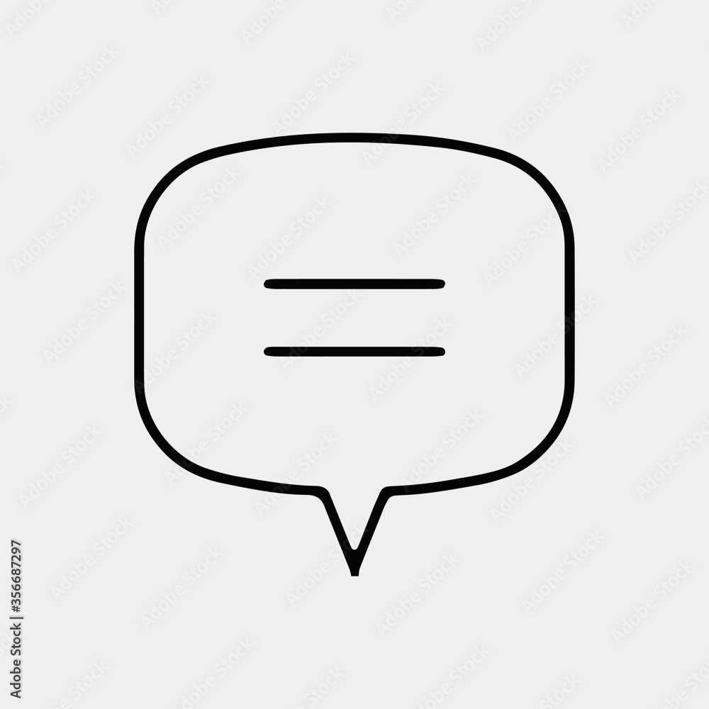Speech balloon single vector icon illusion Speech balloon single vector icon illusion