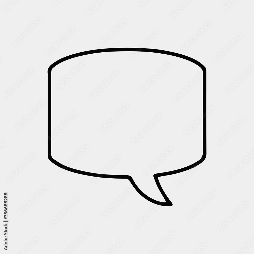 Speech balloon single vector icon illusion Speech balloon single vector icon illusion