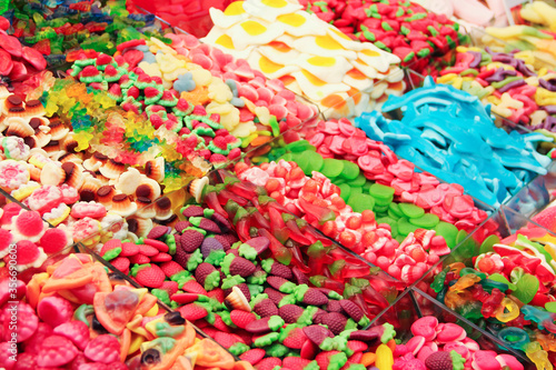 Assorted jelly candies at shop © destillat