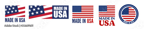 Made in the USA logo or label. Vector illustration
