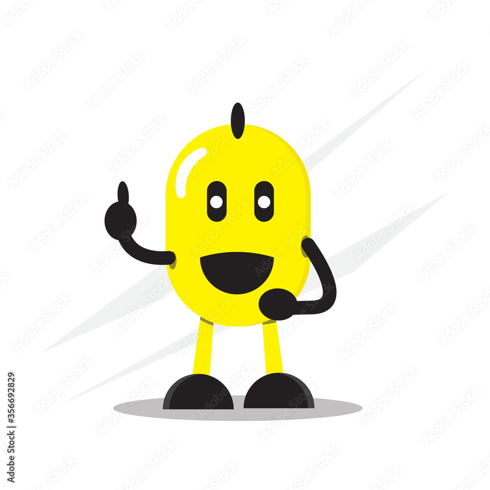 Vector illustration design of a cute emoticon concept Vector illustration design of a cute emoticon concept