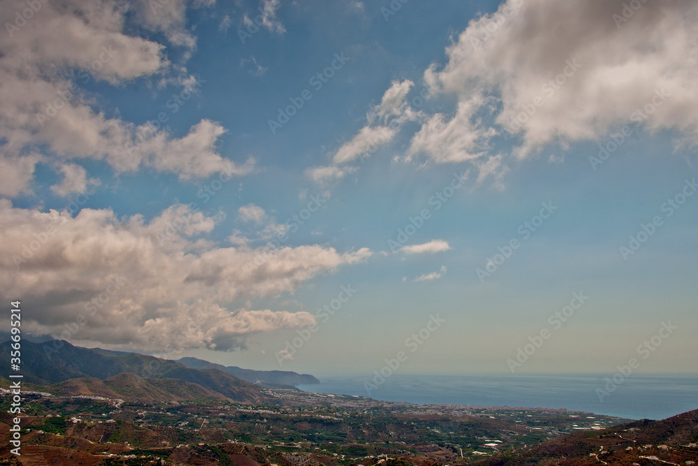 The countryside surrounding Nerja and the Moorish village of Frigiliana Costa del Sol Andalusia Spain