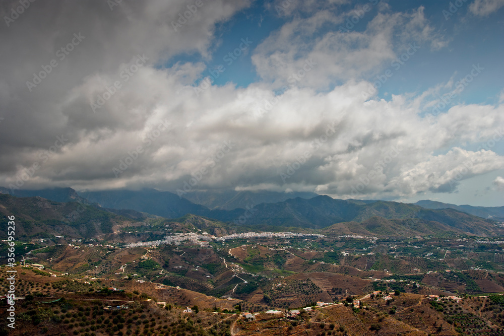 The countryside surrounding the Moorish village of Frigiliana osta del Sol, Andalucia, Spain